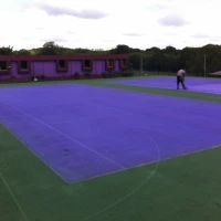 Repairing Tennis Court Surfacing 1
